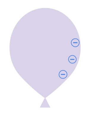 Balloon picks up electrons