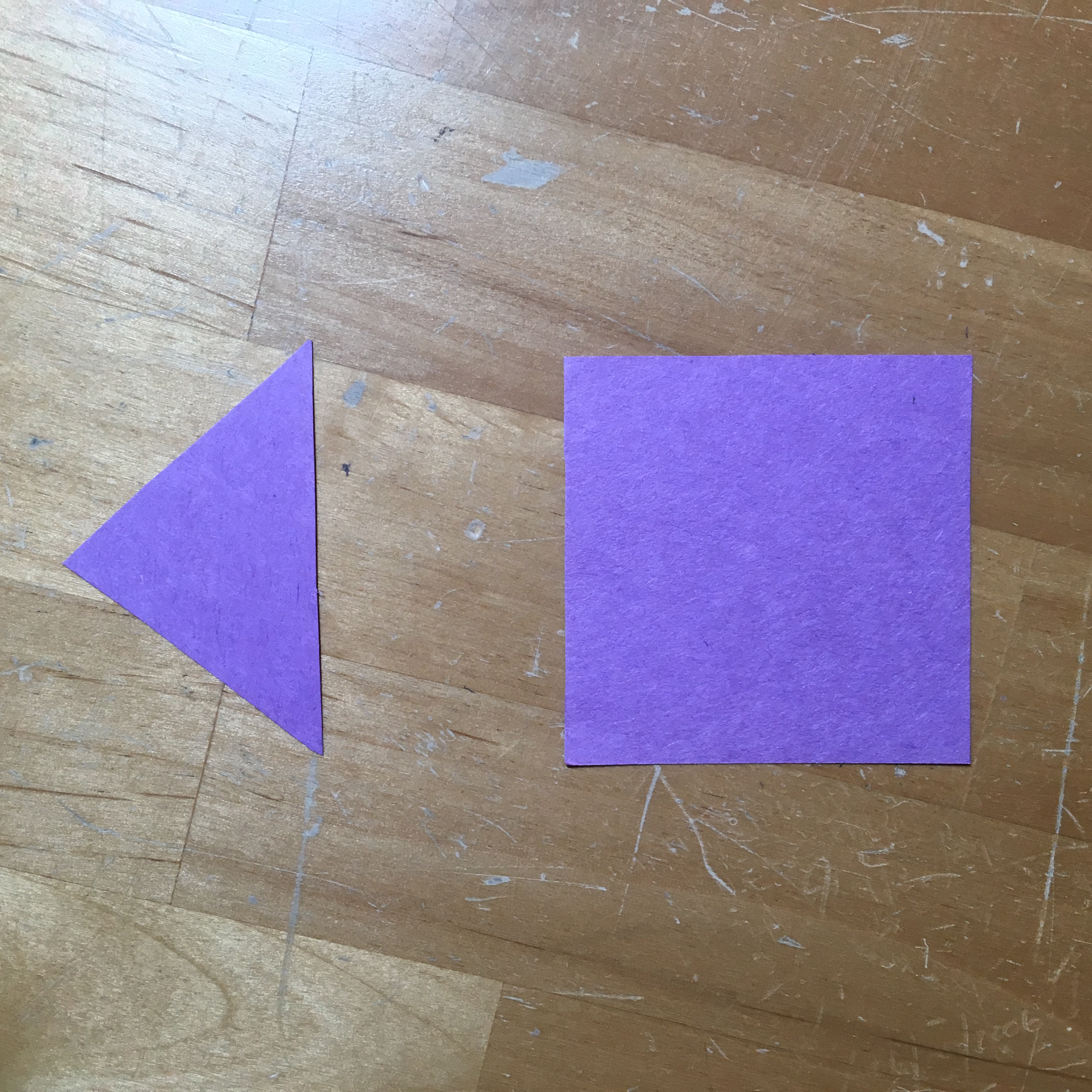 Construction paper shapes